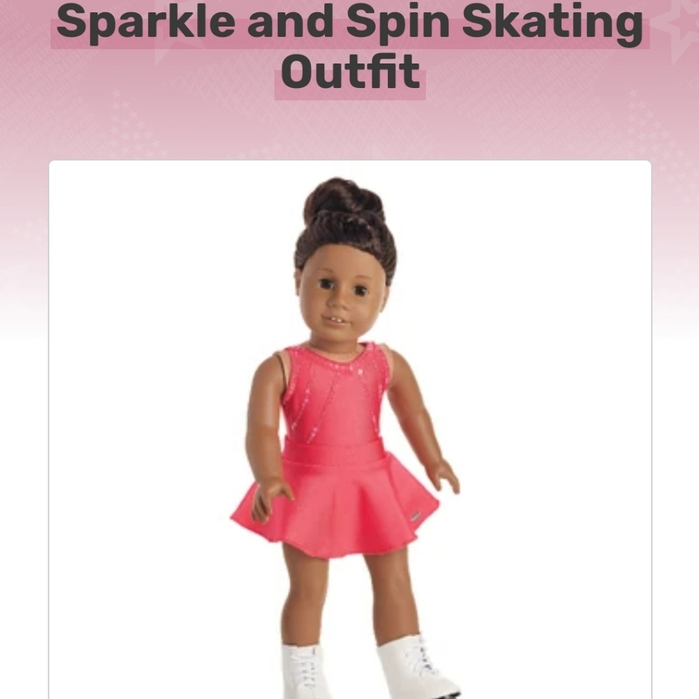 American Girl doll Sparkle and Spin Ice Skating Outfit with box Get ready to hit